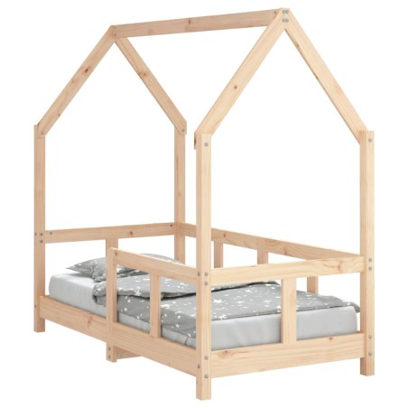 vidaXL Giroletto per Bambini 70x140 cm in Legno Massello di Pino