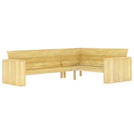 vidaXL Panchina Angolare da Giardino 239cm in Legno di Pino Impregnato