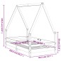 vidaXL Giroletto per Bambini Bianco 80x160cm in Legno Massello di Pino vidaXL Giroletto per Bambini Bianco 80x160cm in Legno Massello di Pino