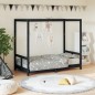 vidaXL Giroletto per Bambini Nero 80x160 cm in Legno Massello di Pino vidaXL Giroletto per Bambini Nero 80x160 cm in Legno Massello di Pino