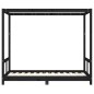 vidaXL Giroletto per Bambini Nero 80x160 cm in Legno Massello di Pino vidaXL Giroletto per Bambini Nero 80x160 cm in Legno Massello di Pino