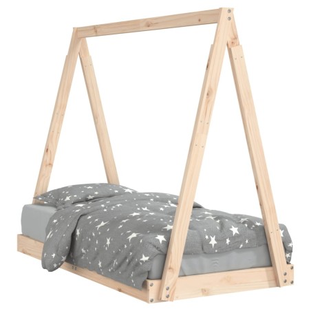 vidaXL Giroletto per Bambini 70x140 cm in Legno Massello di Pino