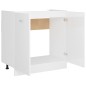 Armadio per Lavabo Bianco Lucido 80x46x81,5 cm in Truciolato Armadio per Lavabo Bianco Lucido 80x46x81,5 cm in Truciolato