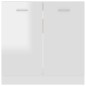 Armadio per Lavabo Bianco Lucido 80x46x81,5 cm in Truciolato Armadio per Lavabo Bianco Lucido 80x46x81,5 cm in Truciolato