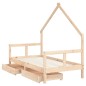 vidaXL Giroletto per Bambini con Cassetti 80x160cm Legno Massello Pino vidaXL Giroletto per Bambini con Cassetti 80x160cm Legno Massello Pino