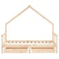 vidaXL Giroletto per Bambini con Cassetti 80x160cm Legno Massello Pino vidaXL Giroletto per Bambini con Cassetti 80x160cm Legno Massello Pino