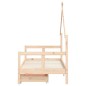 vidaXL Giroletto per Bambini con Cassetti 80x160cm Legno Massello Pino vidaXL Giroletto per Bambini con Cassetti 80x160cm Legno Massello Pino