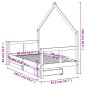 vidaXL Giroletto per Bambini con Cassetti 80x160cm Legno Massello Pino vidaXL Giroletto per Bambini con Cassetti 80x160cm Legno Massello Pino