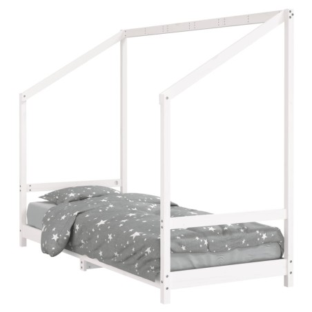 vidaXL Giroletto per Bambini Bianco 80x200cm in Legno Massello di Pino