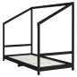 vidaXL Giroletto per Bambini Nero 90x200 cm in Legno Massello di Pino vidaXL Giroletto per Bambini Nero 90x200 cm in Legno Massello di Pino