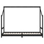 vidaXL Giroletto per Bambini Nero 90x200 cm in Legno Massello di Pino vidaXL Giroletto per Bambini Nero 90x200 cm in Legno Massello di Pino