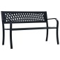 vidaXL Panchina da Giardino 125 cm Nera in Acciaio vidaXL Panchina da Giardino 125 cm Nera in Acciaio