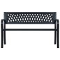 vidaXL Panchina da Giardino 125 cm Nera in Acciaio vidaXL Panchina da Giardino 125 cm Nera in Acciaio