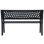 vidaXL Panchina da Giardino 125 cm Nera in Acciaio vidaXL Panchina da Giardino 125 cm Nera in Acciaio