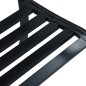 vidaXL Panchina da Giardino 125 cm Nera in Acciaio vidaXL Panchina da Giardino 125 cm Nera in Acciaio