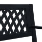 vidaXL Panchina da Giardino 125 cm Nera in Acciaio vidaXL Panchina da Giardino 125 cm Nera in Acciaio