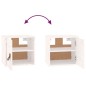 Pensili 2pz Bianchi 31,5x30x30 cm in Legno Massello di Pino Pensili 2pz Bianchi 31,5x30x30 cm in Legno Massello di Pino