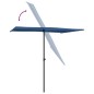 vidaXL Ombrellone da Esterni con Palo in Alluminio 2x1,5 m Azzurro 