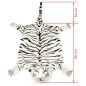vidaXL Tappeto di Peluche a Forma di Tigre 144 cm Bianco vidaXL Tappeto di Peluche a Forma di Tigre 144 cm Bianco