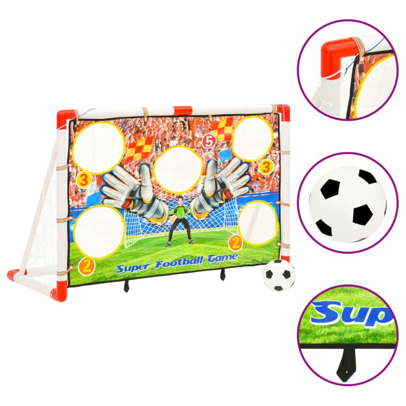 vidaXL Set Porta da Calcio per Bambini con Pannello 120x51x77,5 cm vidaXL Set Porta da Calcio per Bambini con Pannello 120x51x77,5 cm