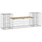 vidaXL Panca da Giardino Design Gabbione 183x41x60,5cm Pino Impregnato vidaXL Panca da Giardino Design Gabbione 183x41x60,5cm Pino Impregnato