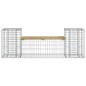 vidaXL Panca da Giardino Design Gabbione 183x41x60,5cm Pino Impregnato vidaXL Panca da Giardino Design Gabbione 183x41x60,5cm Pino Impregnato