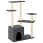 vidaXL Albero per Gatti con Tiragraffi in Sisal Grigio Scuro 107,5 cm