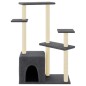 vidaXL Albero per Gatti con Tiragraffi in Sisal Grigio Scuro 107,5 cm