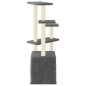 vidaXL Albero per Gatti con Tiragraffi in Sisal Grigio Scuro 107,5 cm
