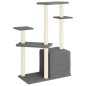 vidaXL Albero per Gatti con Tiragraffi in Sisal Grigio Scuro 107,5 cm
