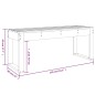 vidaXL Panca da Giardino Grigia 110x38x45 cm Legno Massello di Pino vidaXL Panca da Giardino Grigia 110x38x45 cm Legno Massello di Pino