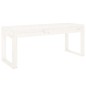 vidaXL Panca da Giardino Bianca 110x38x45 cm Legno Massello di Pino vidaXL Panca da Giardino Bianca 110x38x45 cm Legno Massello di Pino