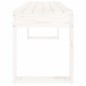 vidaXL Panca da Giardino Bianca 110x38x45 cm Legno Massello di Pino vidaXL Panca da Giardino Bianca 110x38x45 cm Legno Massello di Pino