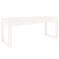 vidaXL Panca da Giardino Bianca 110x38x45 cm Legno Massello di Pino vidaXL Panca da Giardino Bianca 110x38x45 cm Legno Massello di Pino