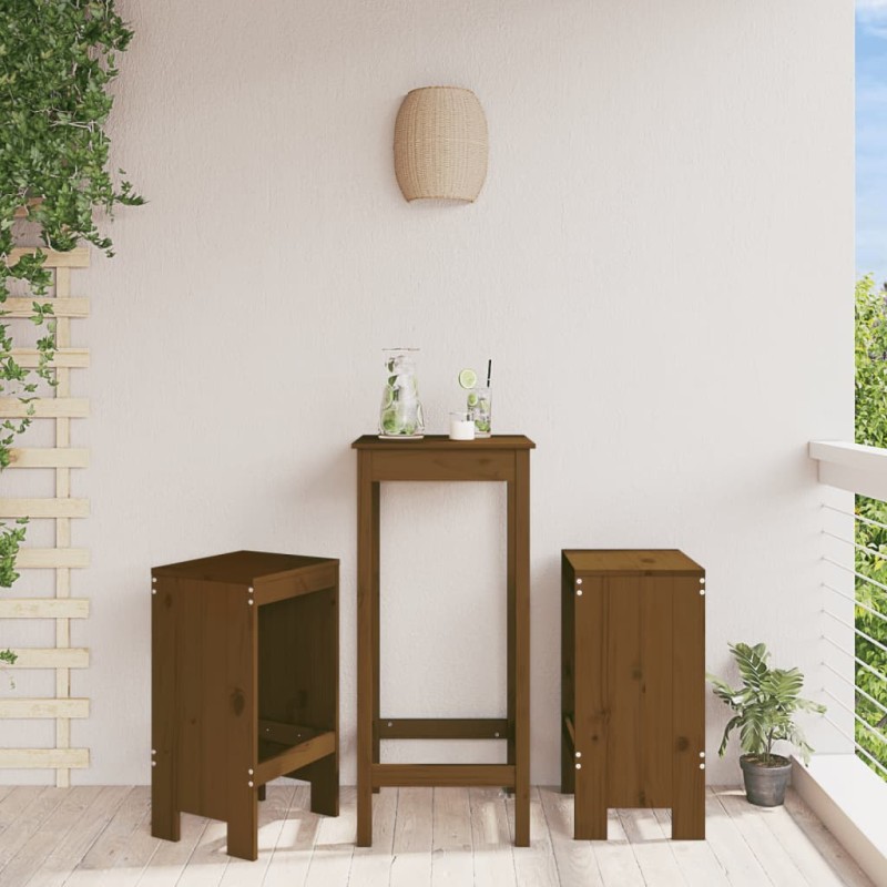 vidaXL Sgabelli da Bar 2 pz Miele 40x36x75 cm Legno Massello di Pino vidaXL Sgabelli da Bar 2 pz Miele 40x36x75 cm Legno Massello di Pino