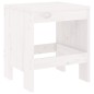 vidaXL Sgabelli da Giardino 2pz Bianchi 40x36x45cm Legno Massello Pino vidaXL Sgabelli da Giardino 2pz Bianchi 40x36x45cm Legno Massello Pino
