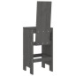 vidaXL Sgabelli da Bar 2pz Grigi 40x42x120 cm Legno Massello Pino vidaXL Sgabelli da Bar 2pz Grigi 40x42x120 cm Legno Massello Pino