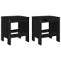 vidaXL Sgabelli da Giardino 2pz Neri 40x36x45cm Legno Massello di Pino vidaXL Sgabelli da Giardino 2pz Neri 40x36x45cm Legno Massello di Pino