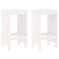 vidaXL Sgabelli da Bar 2 pz Bianchi 40x36x75 cm Legno Massello di Pino vidaXL Sgabelli da Bar 2 pz Bianchi 40x36x75 cm Legno Massello di Pino
