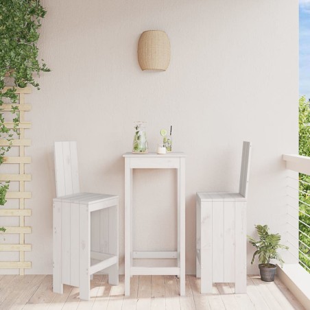 vidaXL Sgabelli da Bar 2pz Bianchi 40x42x120 cm Legno Massello Pino