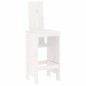 vidaXL Sgabelli da Bar 2pz Bianchi 40x42x120 cm Legno Massello Pino