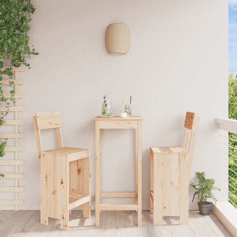 vidaXL Sgabelli da Bar 2 pz 40x48,5x115,5 cm in Legno Massello di Pino vidaXL Sgabelli da Bar 2 pz 40x48,5x115,5 cm in Legno Massello di Pino