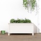 vidaXL Fioriera da Giardino Bianca 82,5x40x39cm Legno Massello di Pino vidaXL Fioriera da Giardino Bianca 82,5x40x39cm Legno Massello di Pino