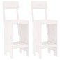 vidaXL Sgabelli da Bar 2pz Bianchi 40x48,5x115,5cm Legno Massello Pino vidaXL Sgabelli da Bar 2pz Bianchi 40x48,5x115,5cm Legno Massello Pino