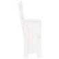 vidaXL Sgabelli da Bar 2pz Bianchi 40x48,5x115,5cm Legno Massello Pino vidaXL Sgabelli da Bar 2pz Bianchi 40x48,5x115,5cm Legno Massello Pino