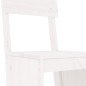 vidaXL Sgabelli da Bar 2pz Bianchi 40x48,5x115,5cm Legno Massello Pino vidaXL Sgabelli da Bar 2pz Bianchi 40x48,5x115,5cm Legno Massello Pino