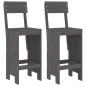 vidaXL Sgabelli da Bar 2pz Grigi 40x48,5x115,5 cm Legno Massello Pino vidaXL Sgabelli da Bar 2pz Grigi 40x48,5x115,5 cm Legno Massello Pino
