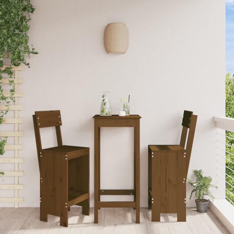 vidaXL Sgabelli da Bar 2pz Miele 40x48,5x115,5 cm Legno Massello Pino vidaXL Sgabelli da Bar 2pz Miele 40x48,5x115,5 cm Legno Massello Pino