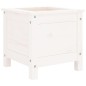 vidaXL Fioriera da Giardino Bianca 40x40x39 cm Legno Massello di Pino vidaXL Fioriera da Giardino Bianca 40x40x39 cm Legno Massello di Pino