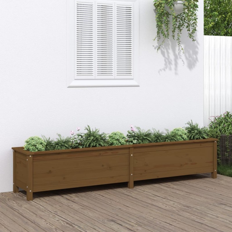 vidaXL Fioriera Rialzata da Giardino Ambra 199,5x40x39cm Massello Pino vidaXL Fioriera Rialzata da Giardino Ambra 199,5x40x39cm Massello Pino